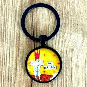 You Got This Inspirational Fairy Black Keychain, Handmade, NWT
